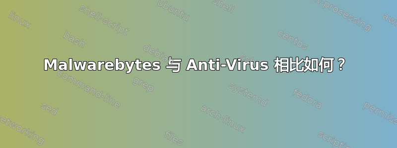 Malwarebytes 与 Anti-Virus 相比如何？