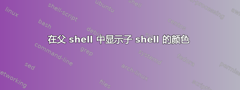 在父 shell 中显示子 shell 的颜色