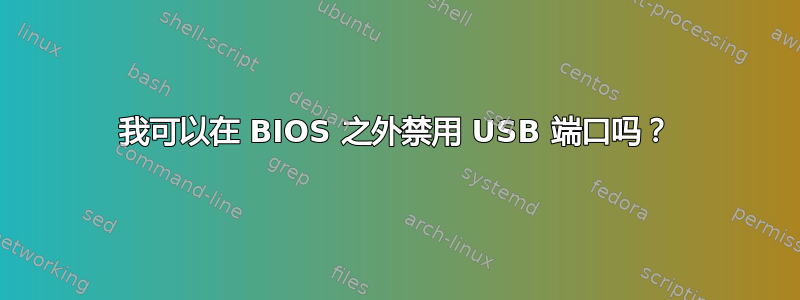 我可以在 BIOS 之外禁用 USB 端口吗？