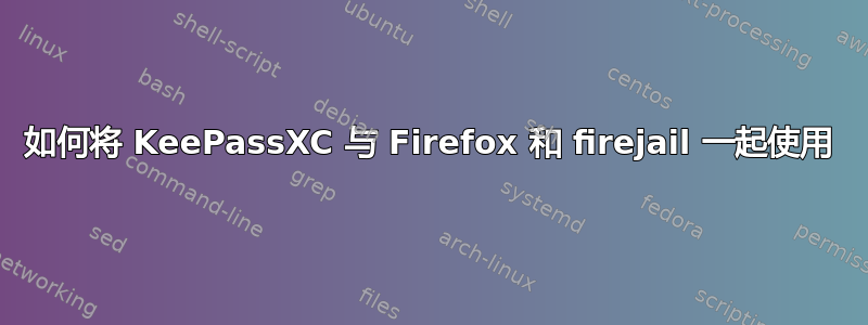 如何将 KeePassXC 与 Firefox 和 firejail 一起使用