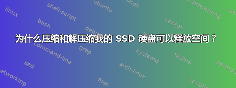 为什么压缩和解压缩我的 SSD 硬盘可以释放空间？