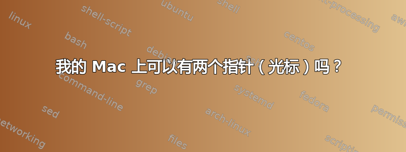 我的 Mac 上可以有两个指针（光标）吗？