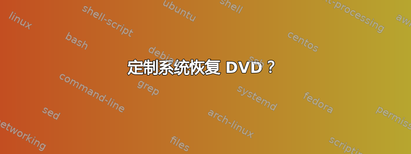 定制系统恢复 DVD？