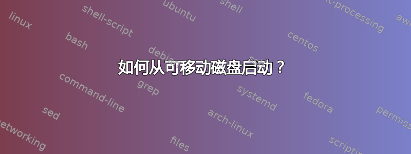 如何从可移动磁盘启动？