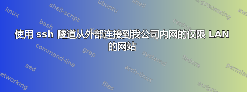 使用 ssh 隧道从外部连接到我公司内网的仅限 LAN 的网站