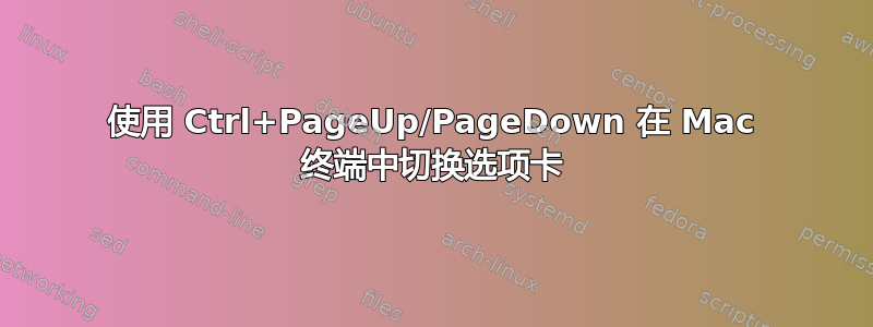 使用 Ctrl+PageUp/PageDown 在 Mac 终端中切换选项卡