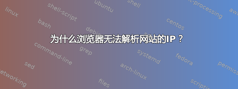 为什么浏览器无法解析网站的IP？