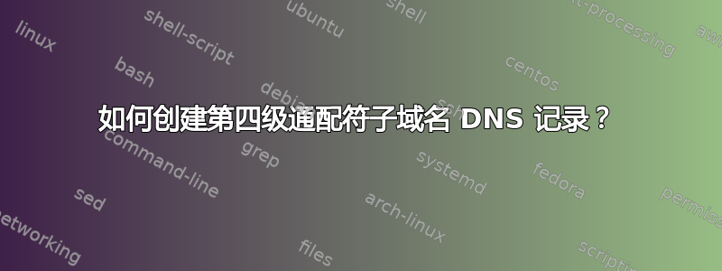 如何创建第四级通配符子域名 DNS 记录？