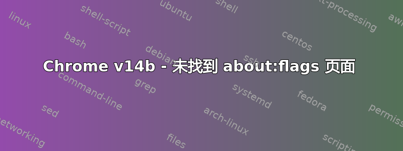 Chrome v14b - 未找到 about:flags 页面