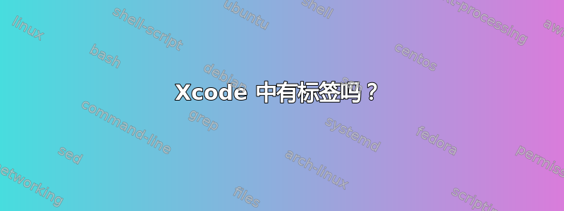 Xcode 中有标签吗？