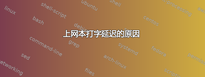 上网本打字延迟的原因