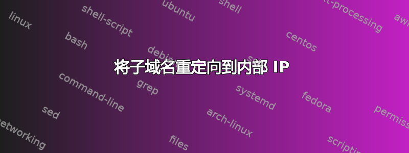 将子域名重定向到内部 IP