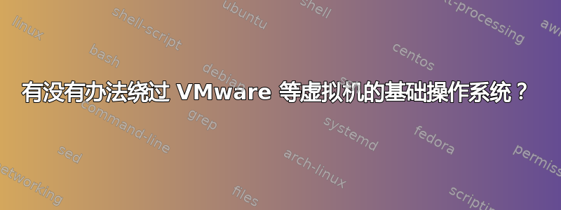 有没有办法绕过 VMware 等虚拟机的基础操作系统？