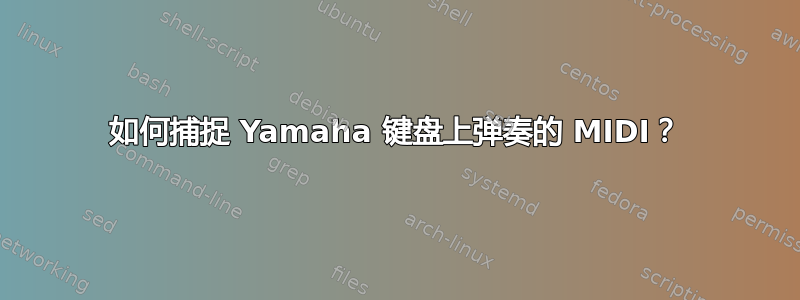 如何捕捉 Yamaha 键盘上弹奏的 MIDI？