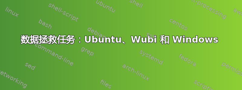 数据拯救任务：Ubuntu、Wubi 和 Windows