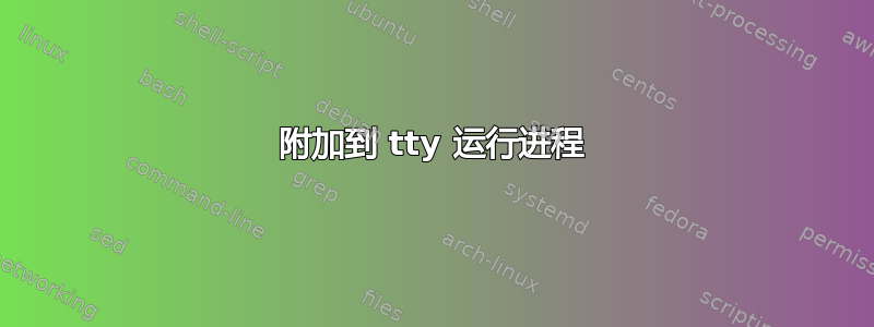 附加到 tty 运行进程