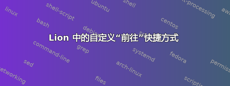 Lion 中的自定义“前往”快捷方式