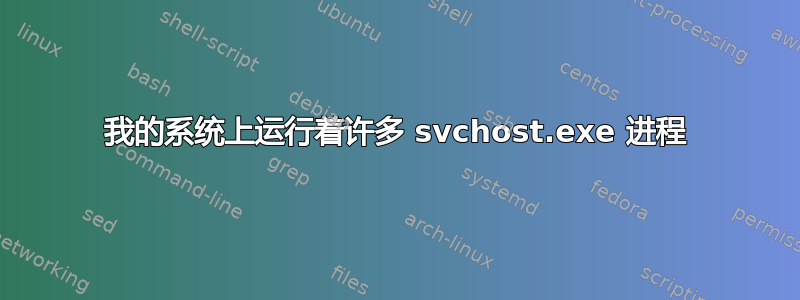 我的系统上运行着许多 svchost.exe 进程