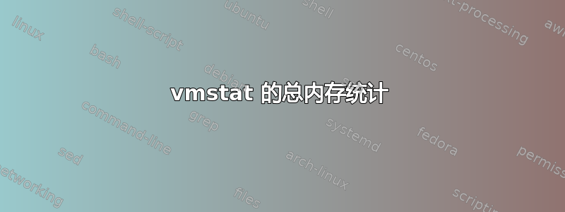 vmstat 的总内存统计