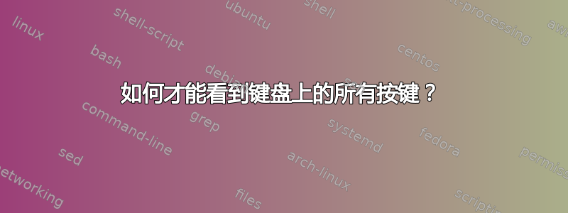 如何才能看到键盘上的所有按键？