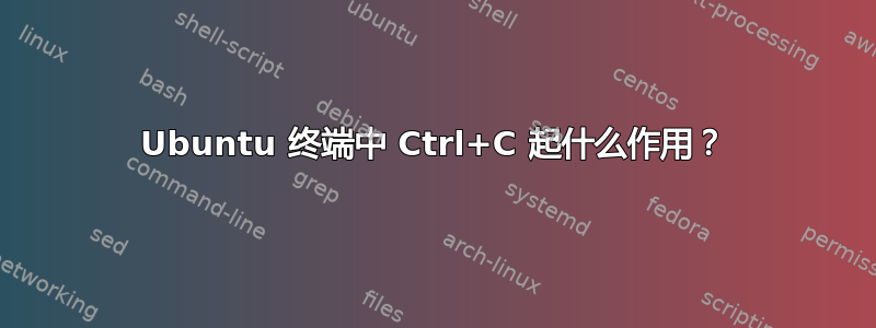 Ubuntu 终端中 Ctrl+C 起什么作用？