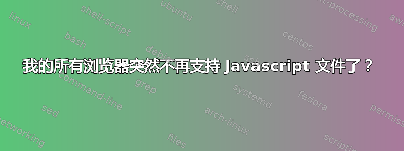 我的所有浏览器突然不再支持 Javascript 文件了？