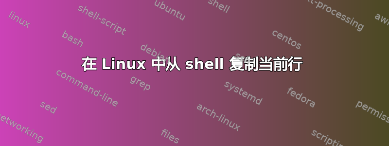 在 Linux 中从 shell 复制当前行