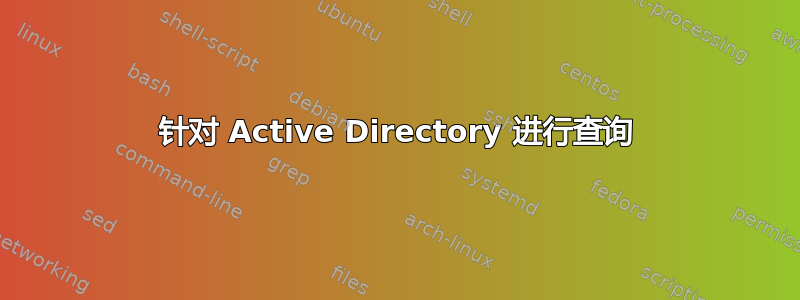 针对 Active Directory 进行查询