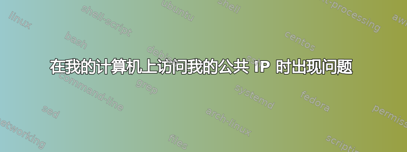 在我的计算机上访问我的公共 IP 时出现问题