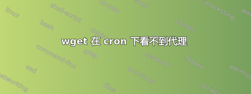 wget 在 cron 下看不到代理