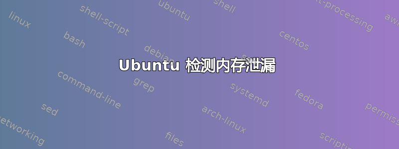 Ubuntu 检测内存泄漏