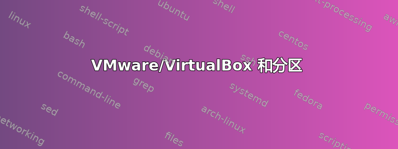 VMware/VirtualBox 和分区