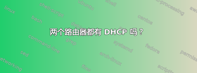 两个路由器都有 DHCP 吗？