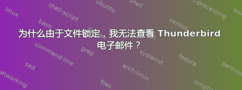 为什么由于文件锁定，我无法查看 Thunderbird 电子邮件？