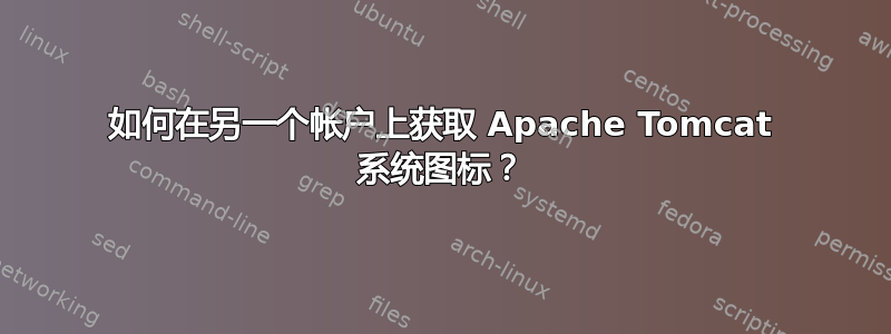 如何在另一个帐户上获取 Apache Tomcat 系统图标？