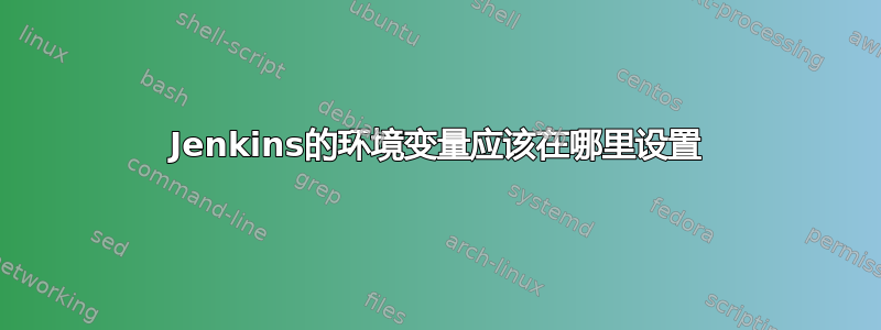 Jenkins的环境变量应该在哪里设置