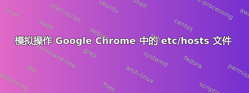 模拟操作 Google Chrome 中的 etc/hosts 文件