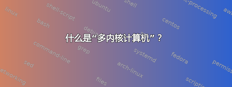 什么是“多内核计算机”？