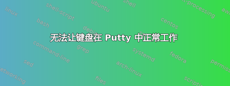 无法让键盘在 Putty 中正常工作