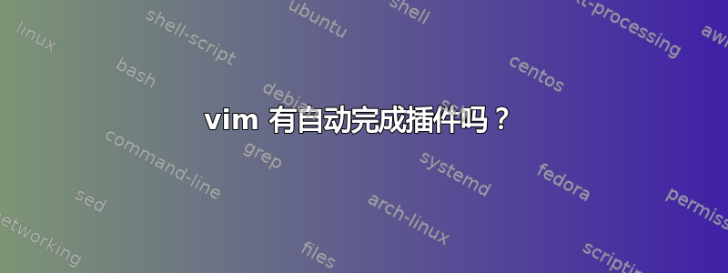 vim 有自动完成插件吗？