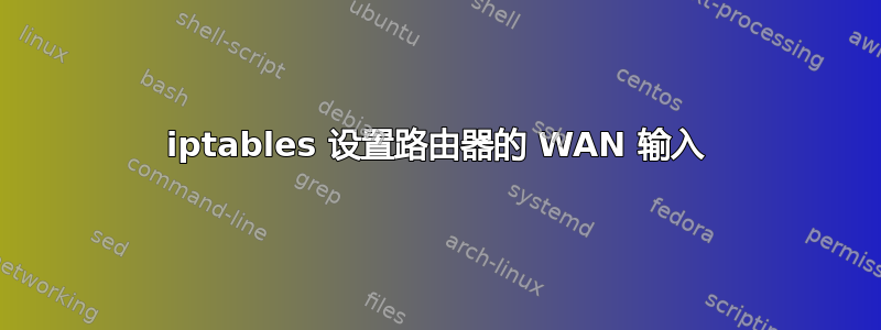 iptables 设置路由器的 WAN 输入