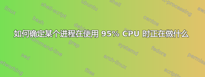 如何确定某个进程在使用 95% CPU 时正在做什么