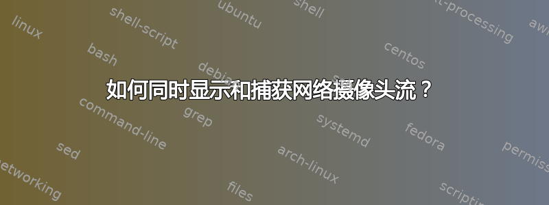 如何同时显示和捕获网络摄像头流？