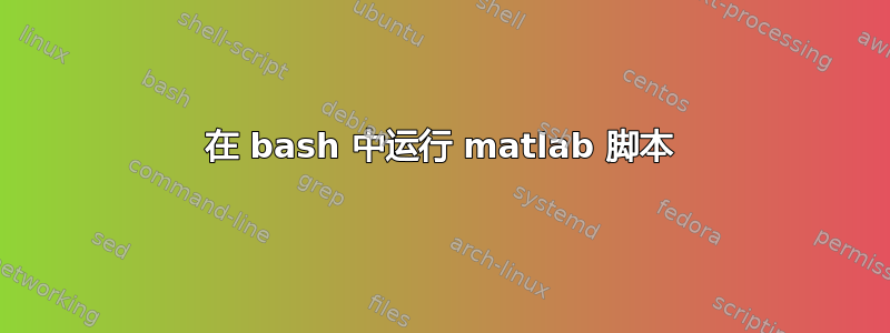 在 bash 中运行 matlab 脚本