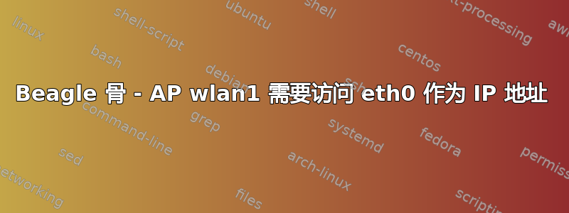 Beagle 骨 - AP wlan1 需要访问 eth0 作为 IP 地址