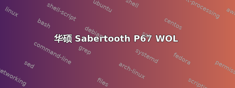 华硕 Sabertooth P67 WOL