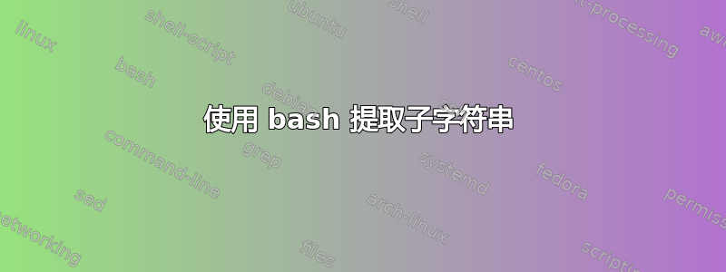 使用 bash 提取子字符串