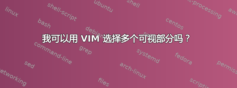 我可以用 VIM 选择多个可视部分吗？