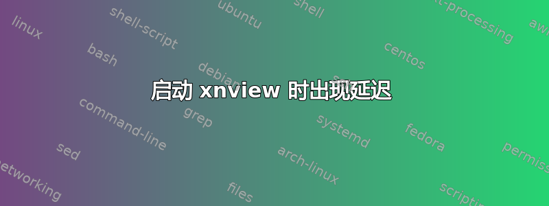 启动 xnview 时出现延迟