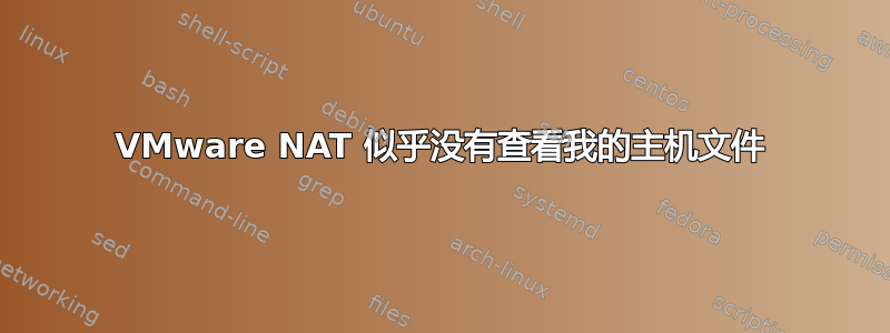 VMware NAT 似乎没有查看我的主机文件